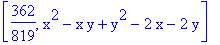 [362/819, x^2-x*y+y^2-2*x-2*y]